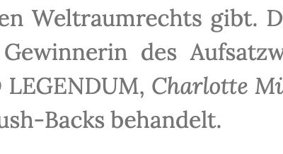 Gewinnerbeitrag der ELSA-Münster e.V. Essay Competition in der Ad Legendum veröffentlicht