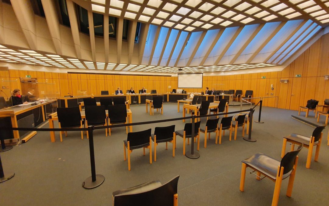 Sitzungssaal im LG Münster für den Moot Court
